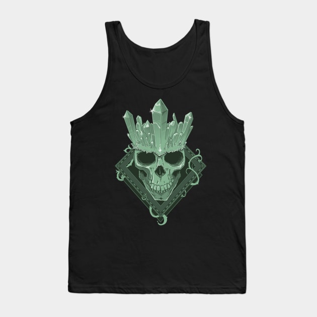 Crystal King - Emerald Skull Tank Top by Brick Idea Entertainment